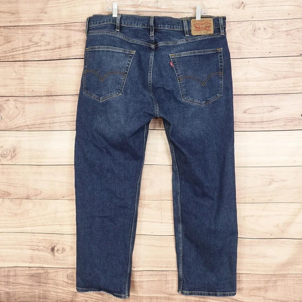 Levis Workwear Jeans Mens 40x30 Blue Medium Wash Regular Straight Stretch Denim